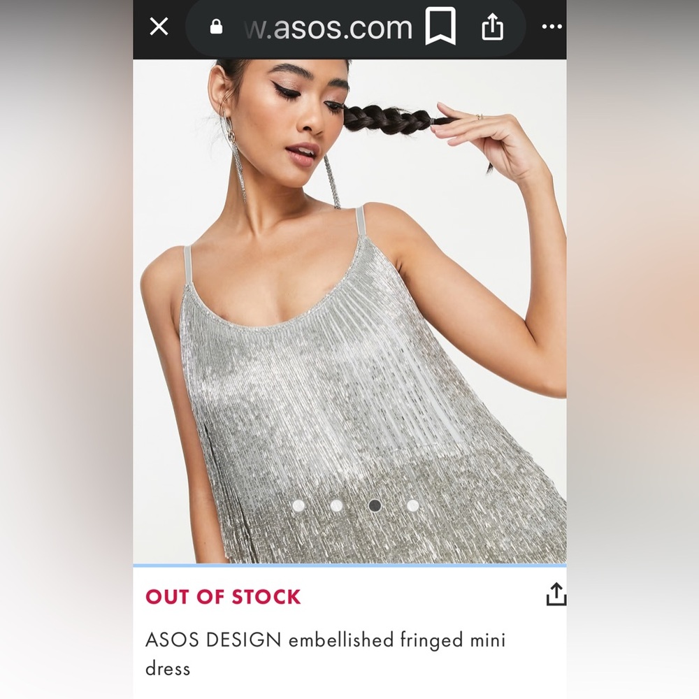 ASOS DESIGN FRINGE MINI - simply gorgeous!! You can feel the weighted quality!